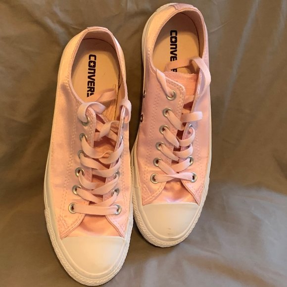 Pink Satin Converse - Picture 1 of 2